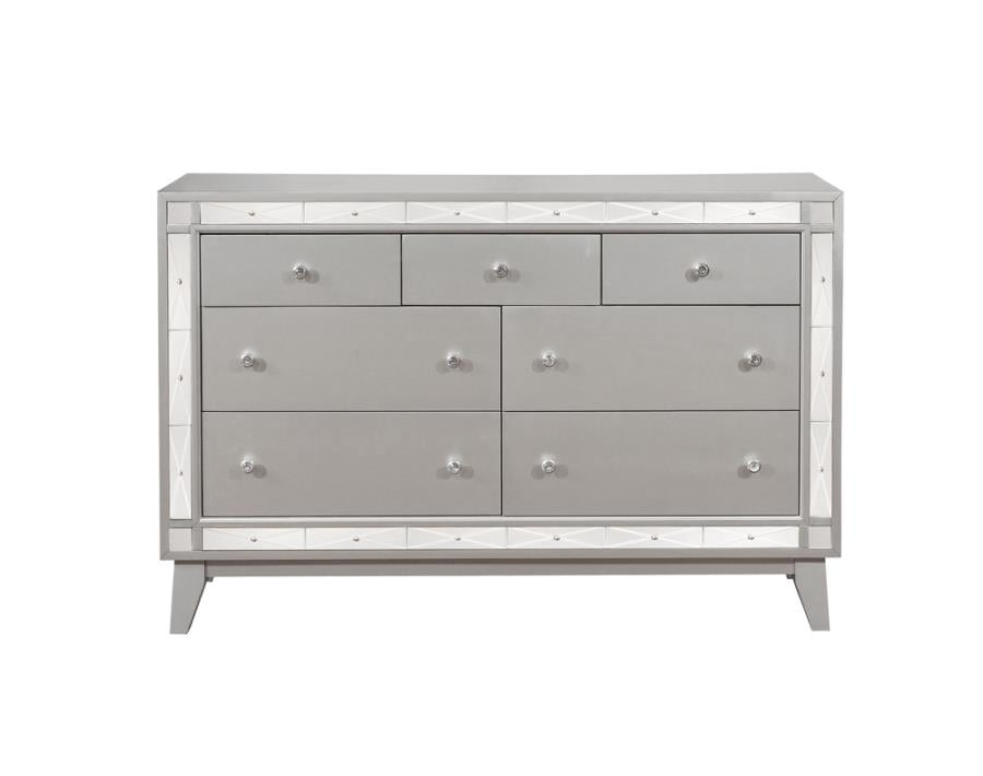 Leighton 7-drawer Dresser Metallic Mercury - (204923)