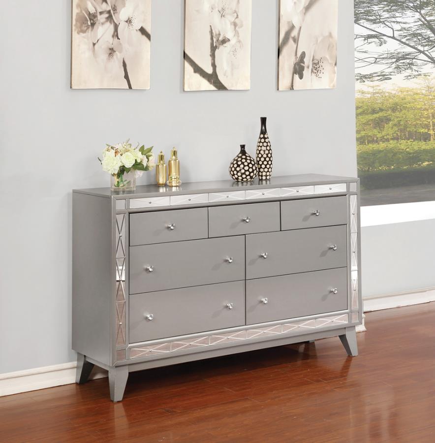 Leighton 7-drawer Dresser Metallic Mercury - (204923)