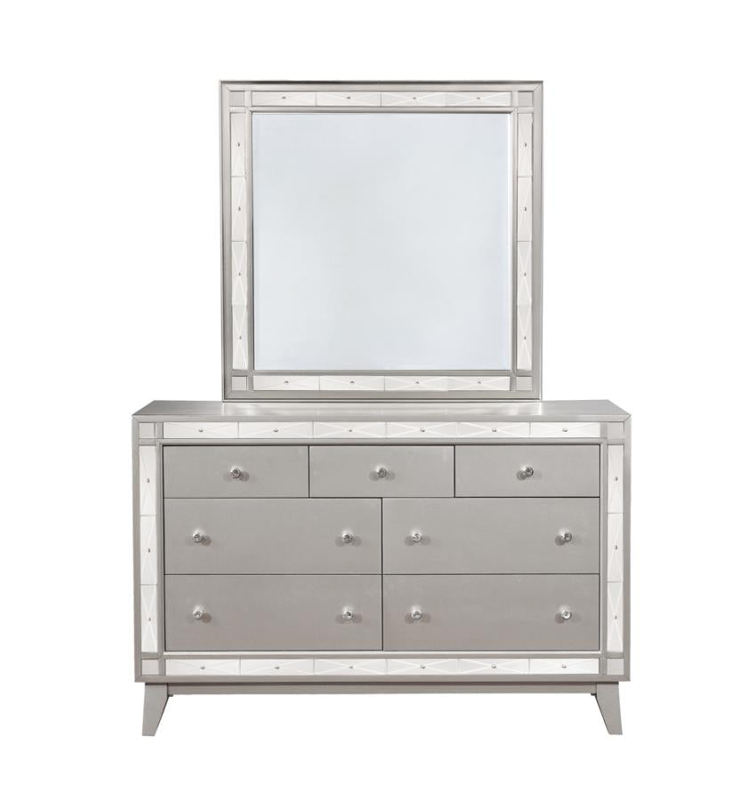 Leighton Beveled Dresser Mirror Metallic Mercury - (204924)