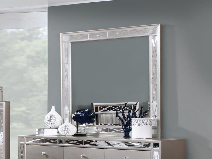 Leighton Beveled Dresser Mirror Metallic Mercury - (204924)