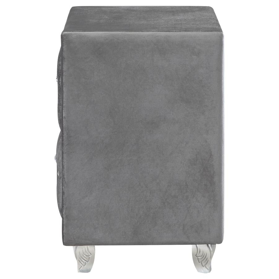 Deanna 2-drawer Rectangular Nightstand Grey - (205102)