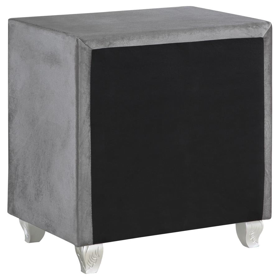 Deanna 2-drawer Rectangular Nightstand Grey - (205102)