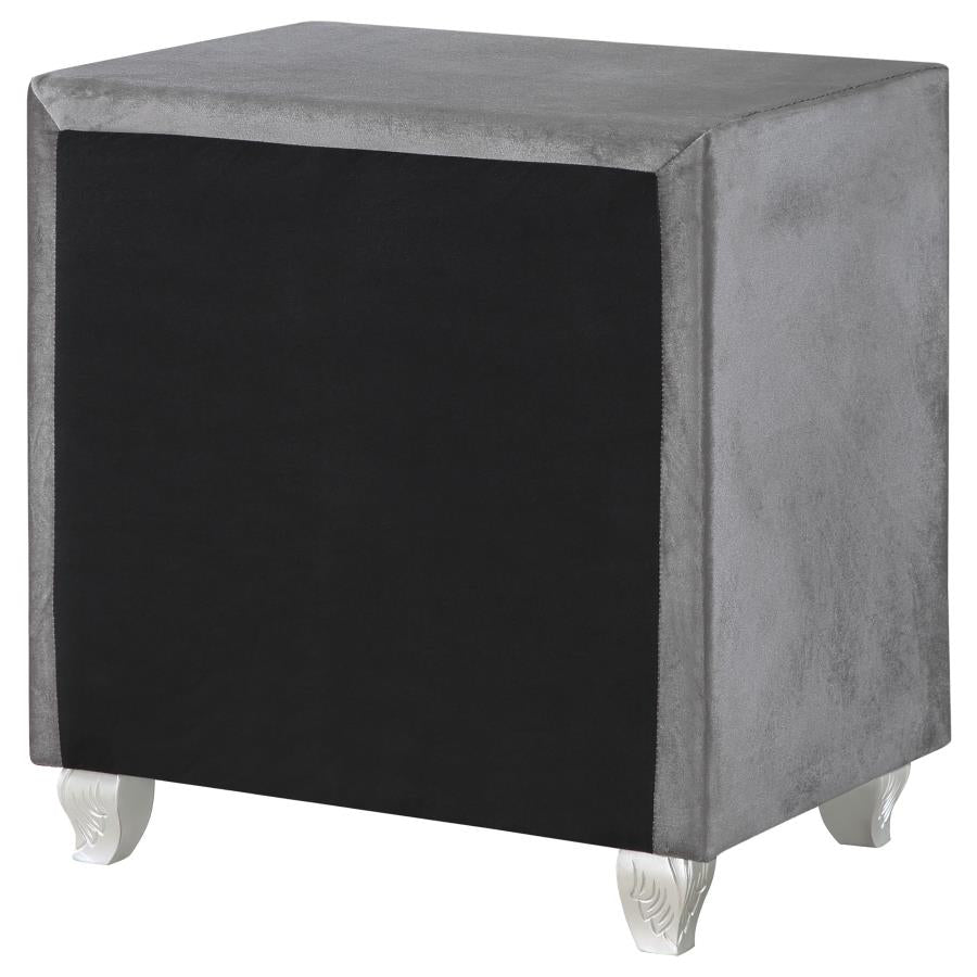 Deanna 2-drawer Rectangular Nightstand Grey - (205102)