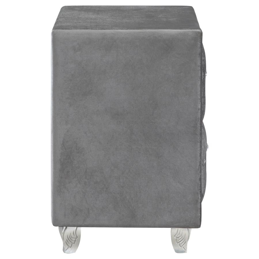 Deanna 2-drawer Rectangular Nightstand Grey - (205102)