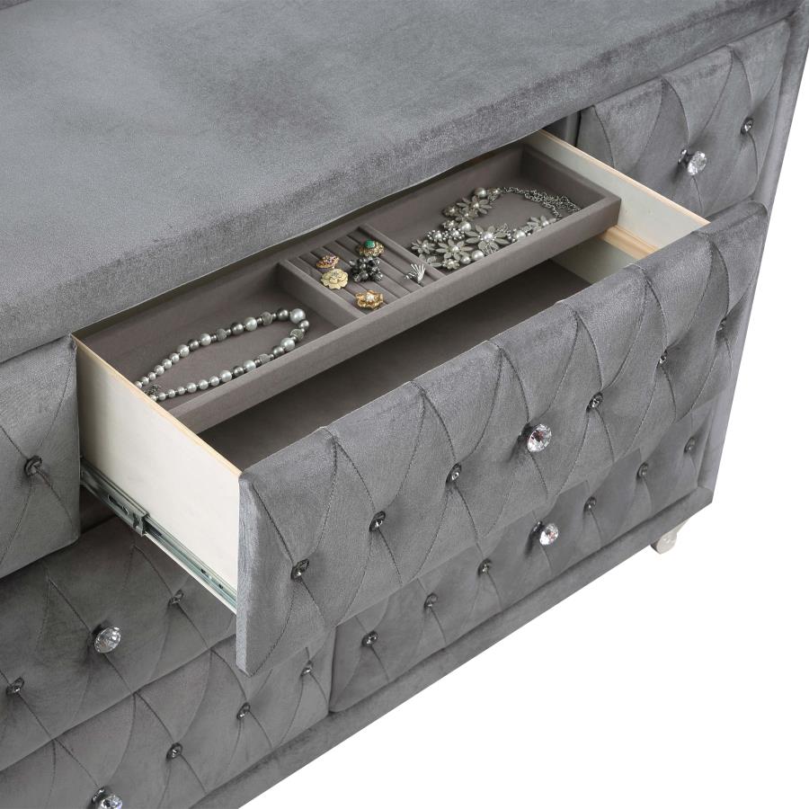 Deanna 7-drawer Rectangular Dresser Grey - (205103)