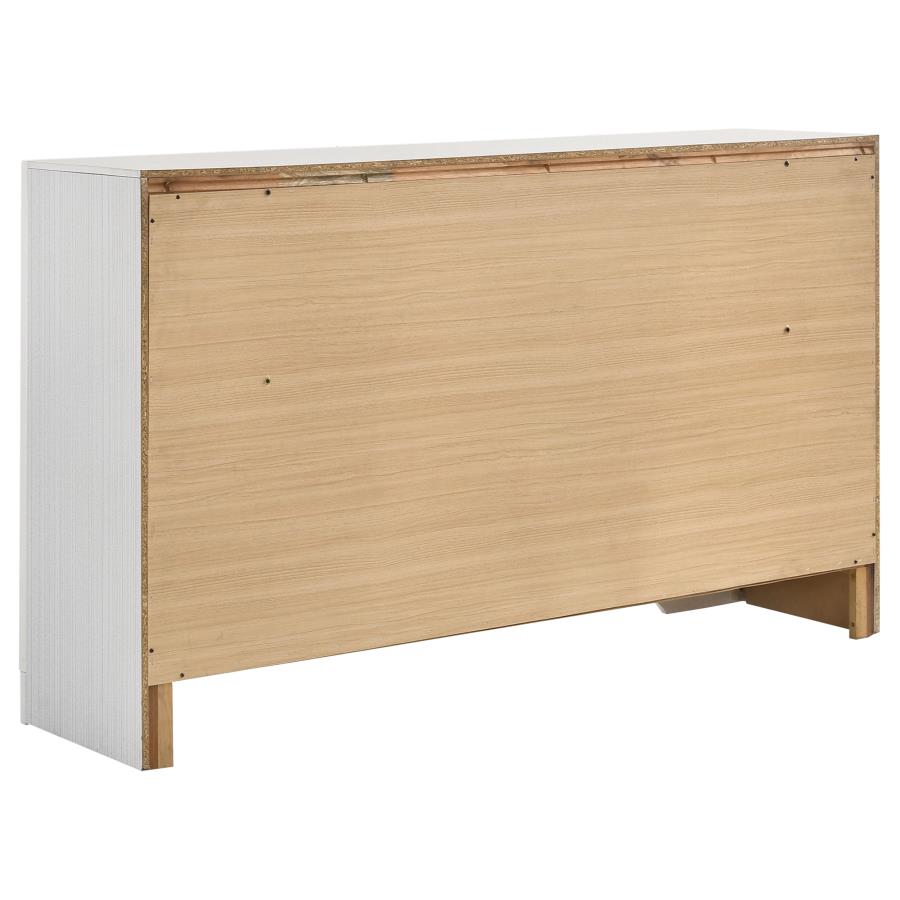 Miranda 7-drawer Dresser White and Rhinestone - (205113)