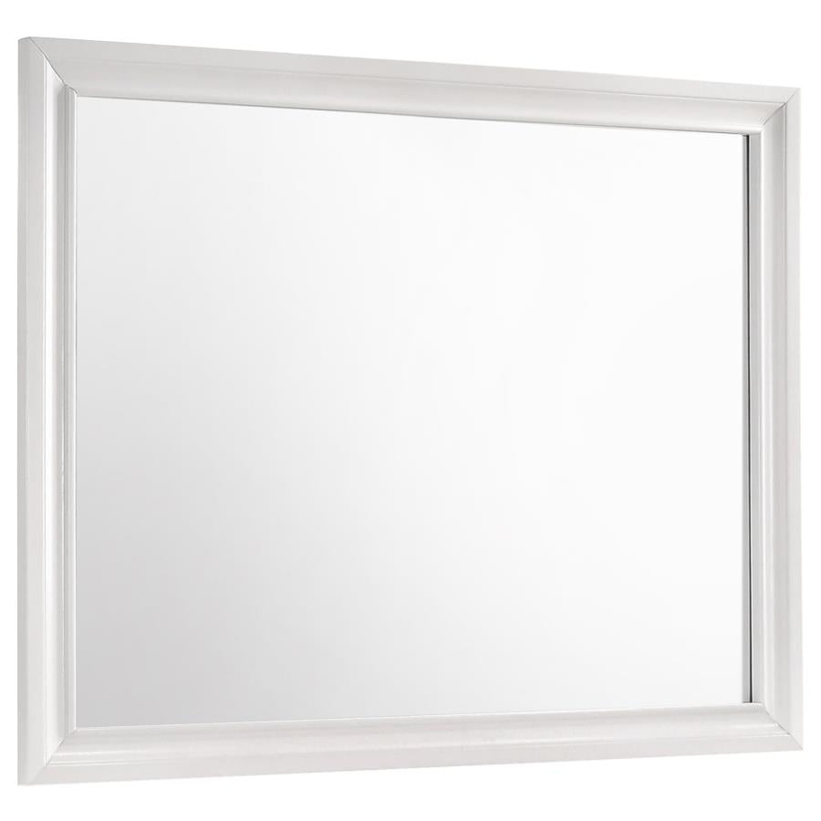 Miranda Rectangular Dresser Mirror White - (205114)