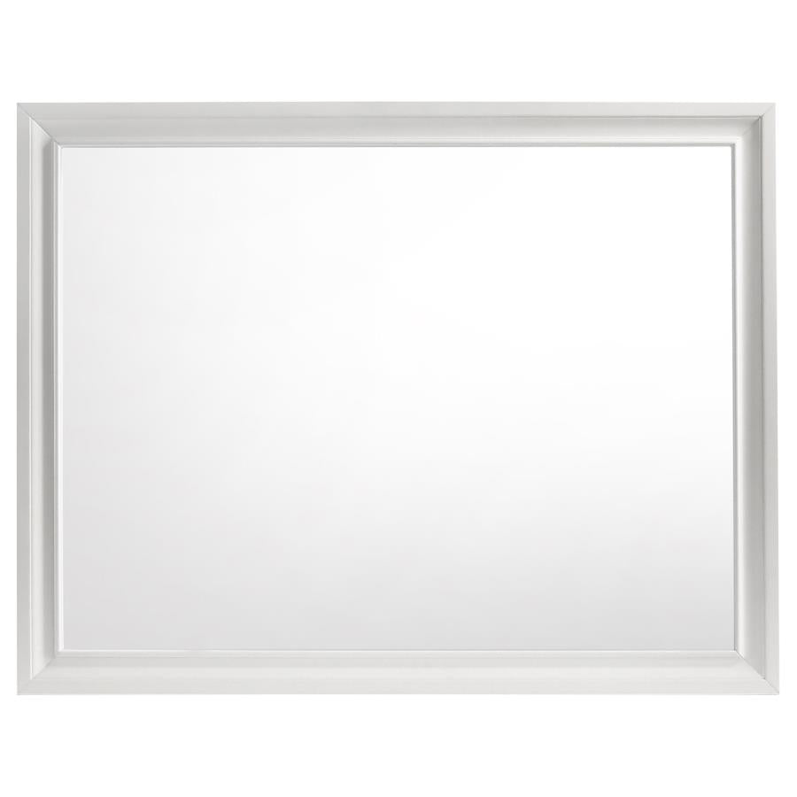 Miranda Rectangular Dresser Mirror White - (205114)