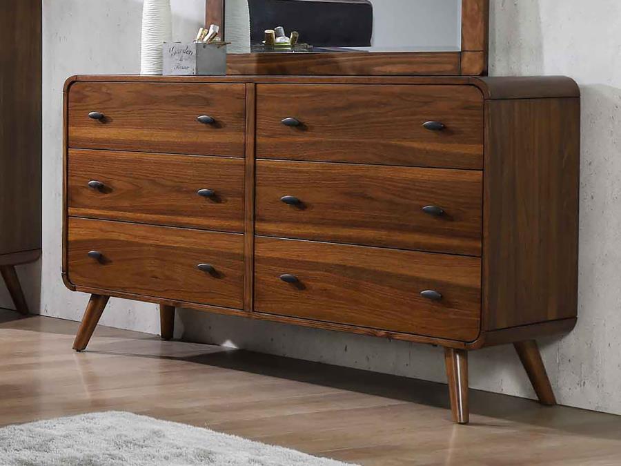 Robyn 6-drawer Dresser Dark Walnut - (205133)