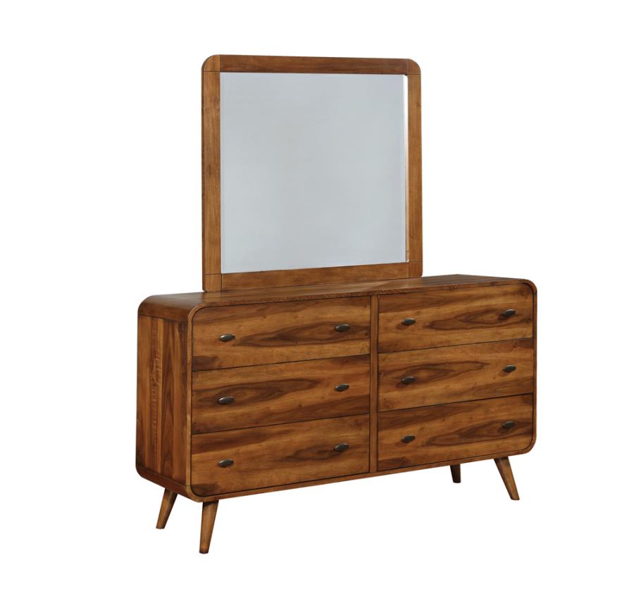 Robyn Rectangular Dresser Mirror Dark Walnut - (205134)