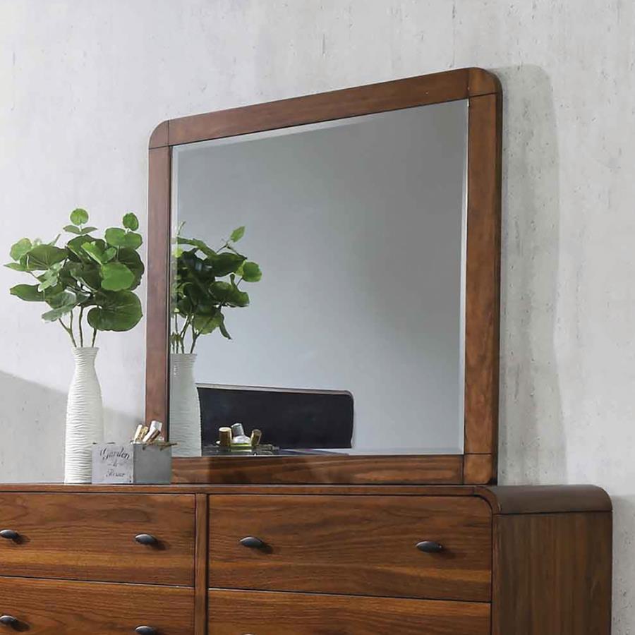 Robyn Rectangular Dresser Mirror Dark Walnut - (205134)
