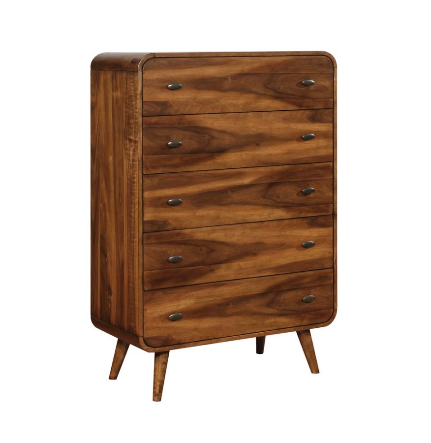 Robyn 5-drawer Chest Dark Walnut - (205135)