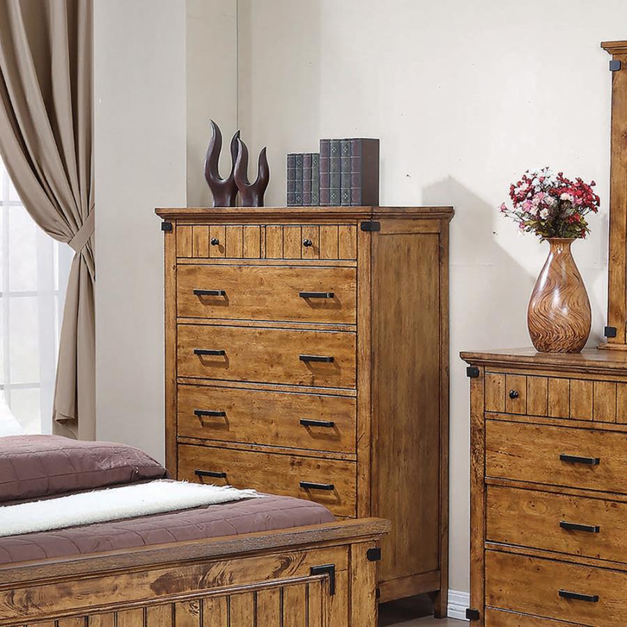 Brenner 7-drawer Chest Rustic Honey - (205265)