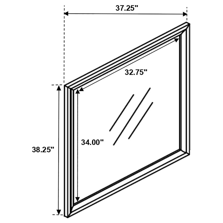 Brandon Framed Dresser Mirror Medium Warm Brown - (205324)