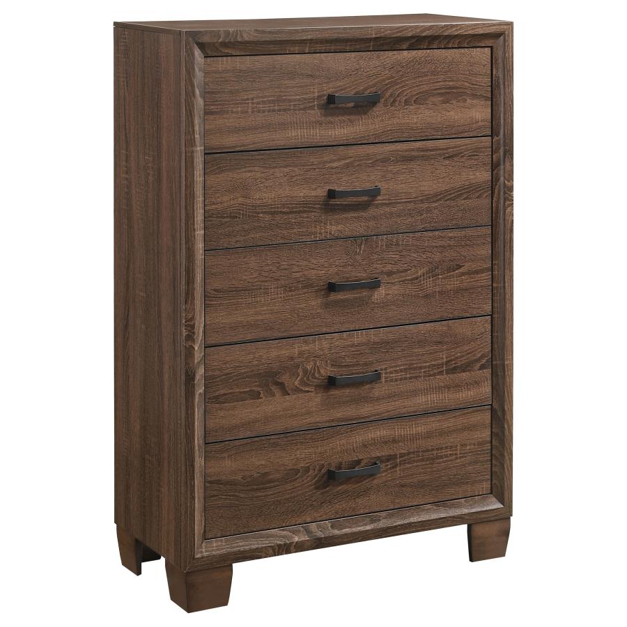 Brandon 5-drawer Chest Medium Warm Brown - (205325)