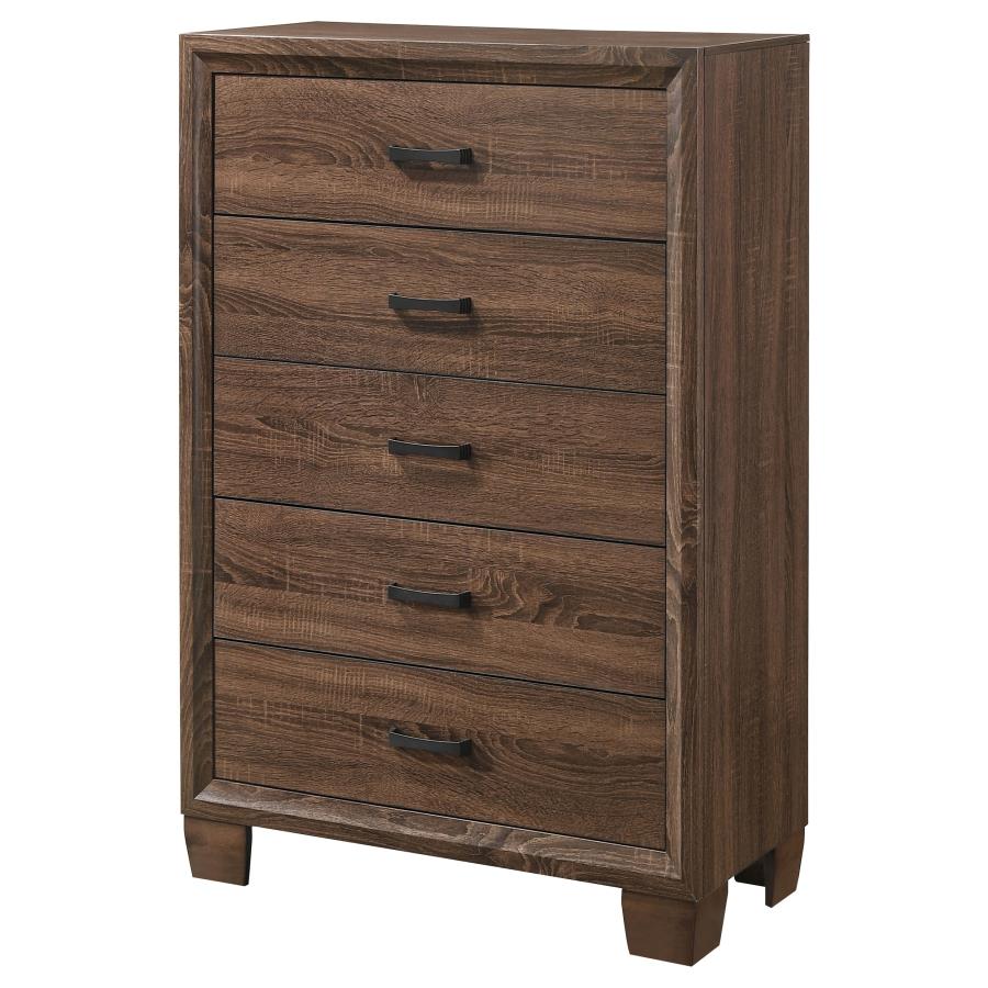 Brandon 5-drawer Chest Medium Warm Brown - (205325)