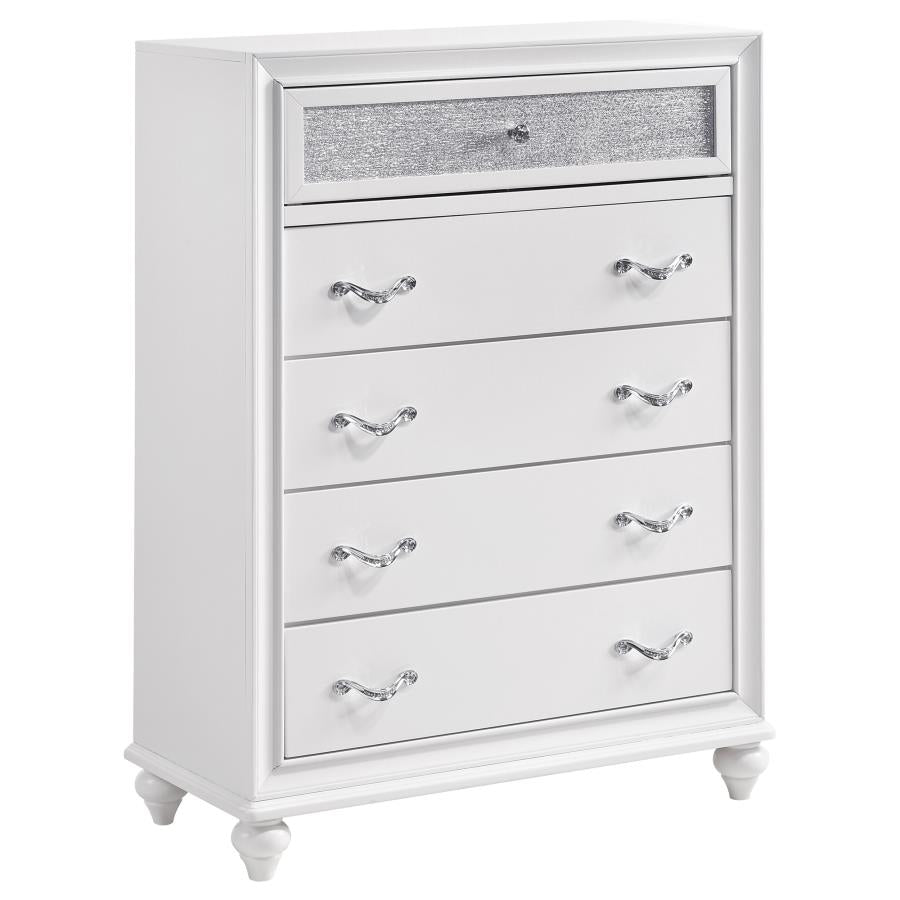 Barzini 5-drawer Chest White - (205895)