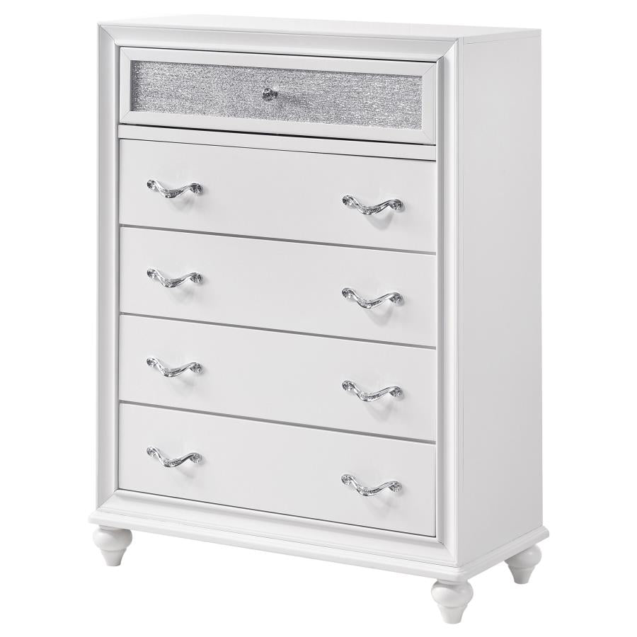 Barzini 5-drawer Chest White - (205895)