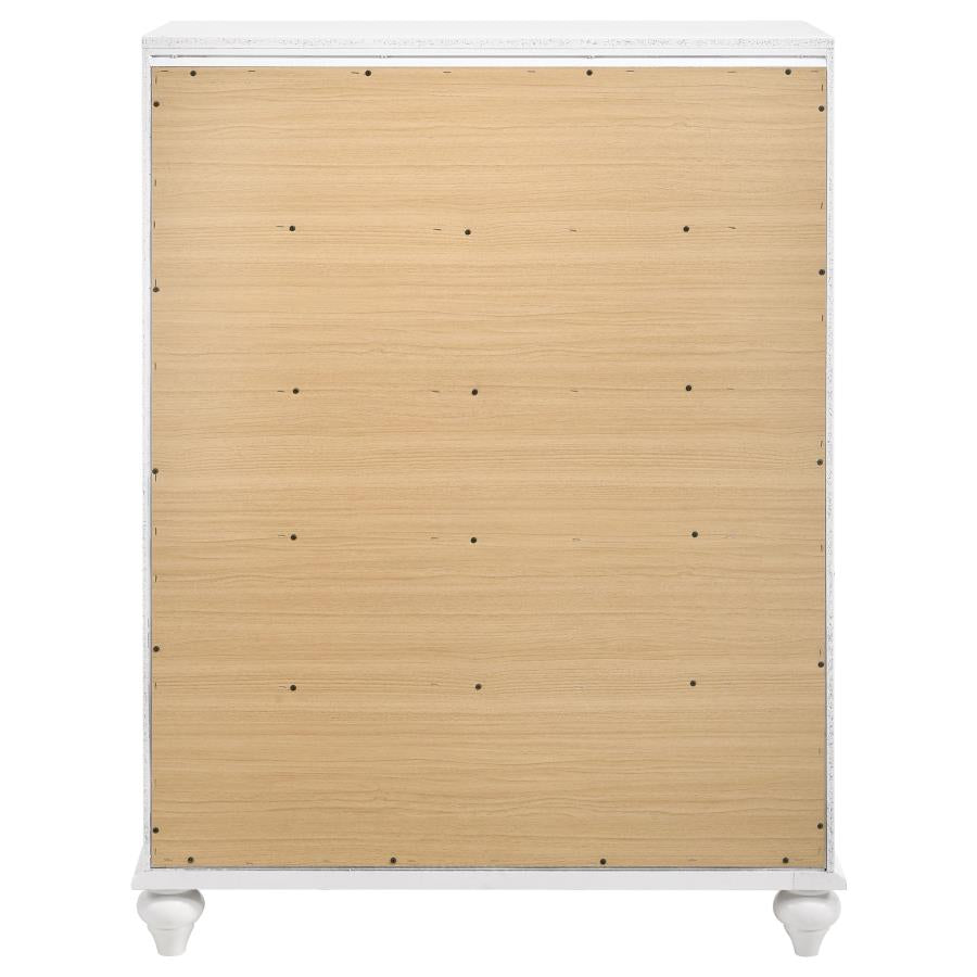 Barzini 5-drawer Chest White - (205895)