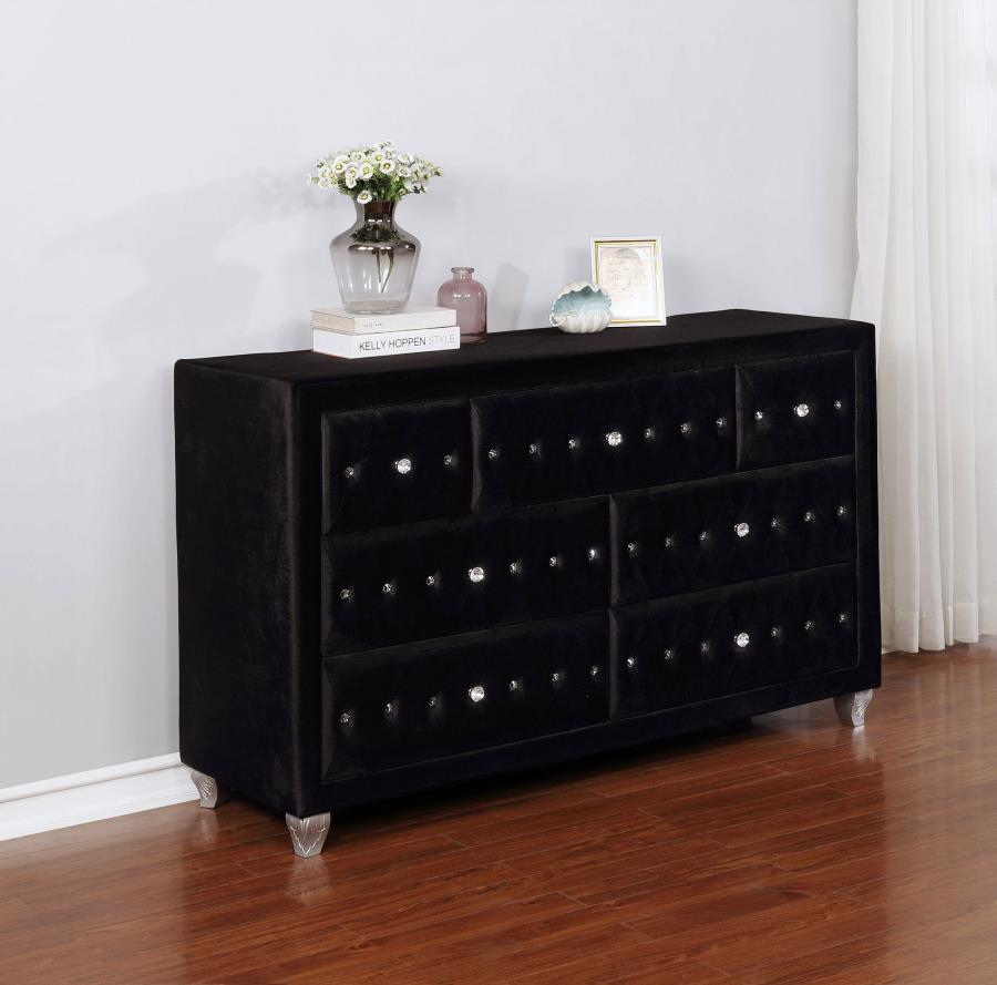 Deanna 7-drawer Rectangular Dresser Black - (206103)