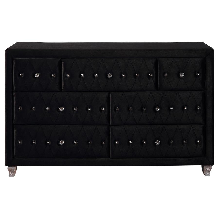 Deanna 7-drawer Rectangular Dresser Black - (206103)