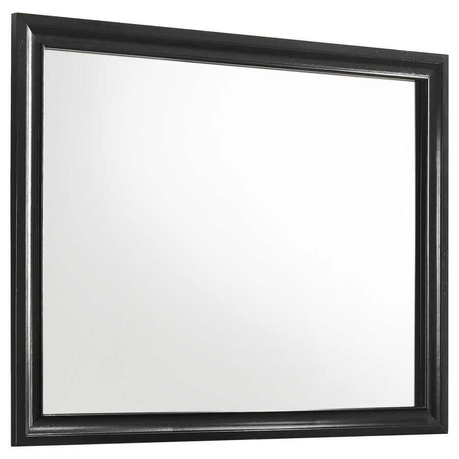 Miranda Rectangular Dresser Mirror Black - (206364)