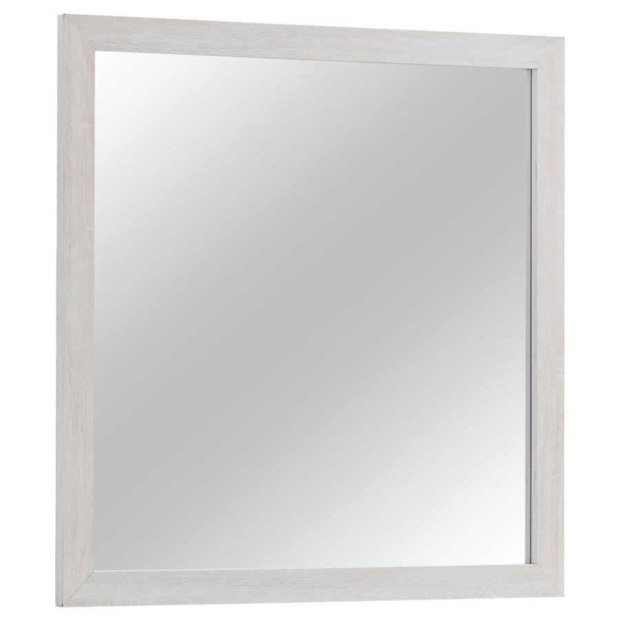 Brantford Rectangle Dresser Mirror Coastal White - (207054)