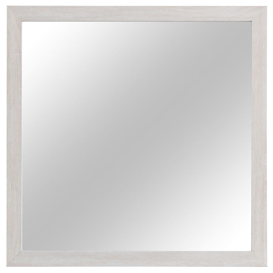 Brantford Rectangle Dresser Mirror Coastal White - (207054)