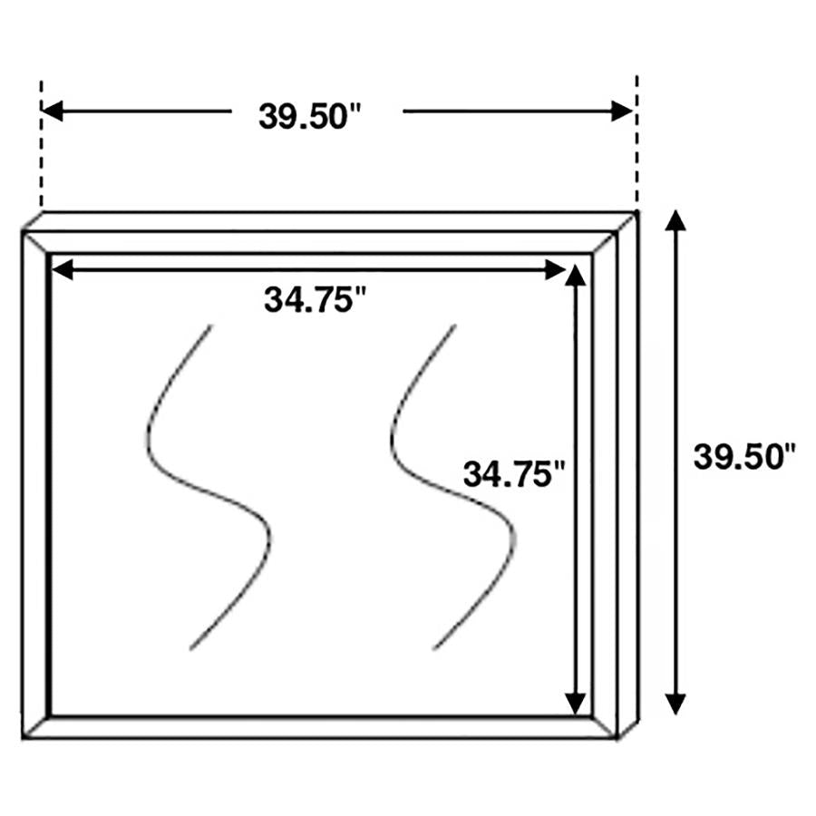 Brantford Rectangle Dresser Mirror Coastal White - (207054)