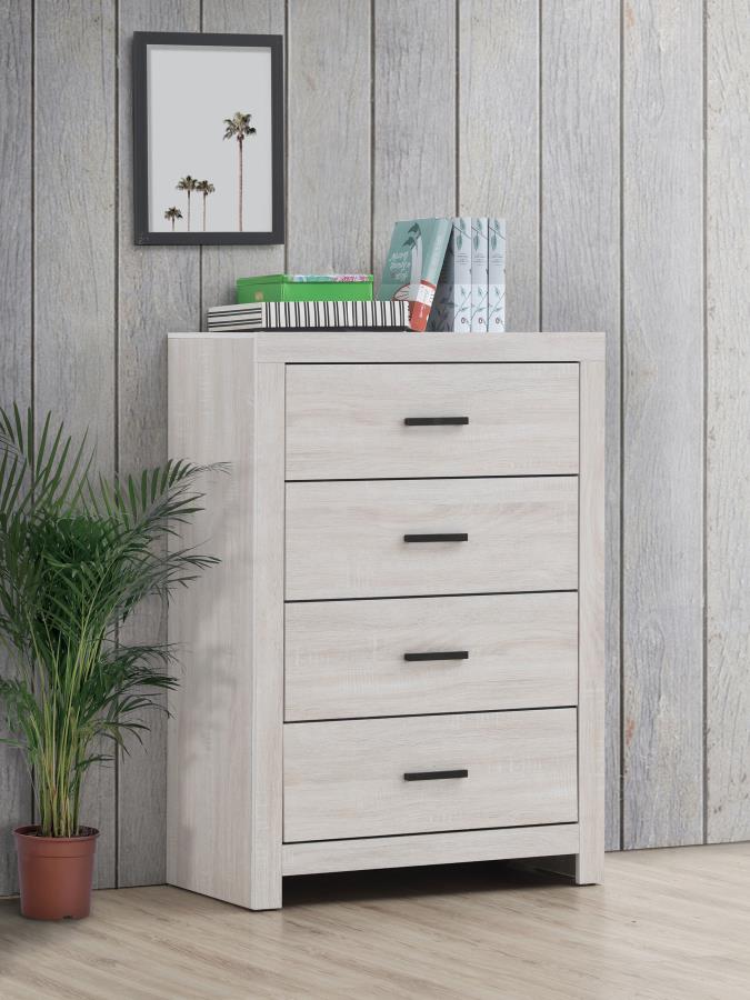 Brantford 4-drawer Chest Coastal White - (207055)