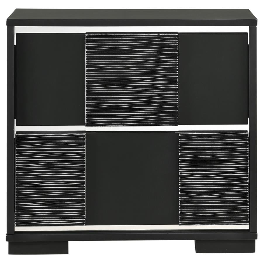 Blacktoft 2-drawer Nightstand Black - (207102)