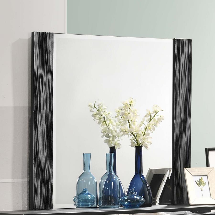 Blacktoft Rectangle Dresser Mirror Black - (207104)