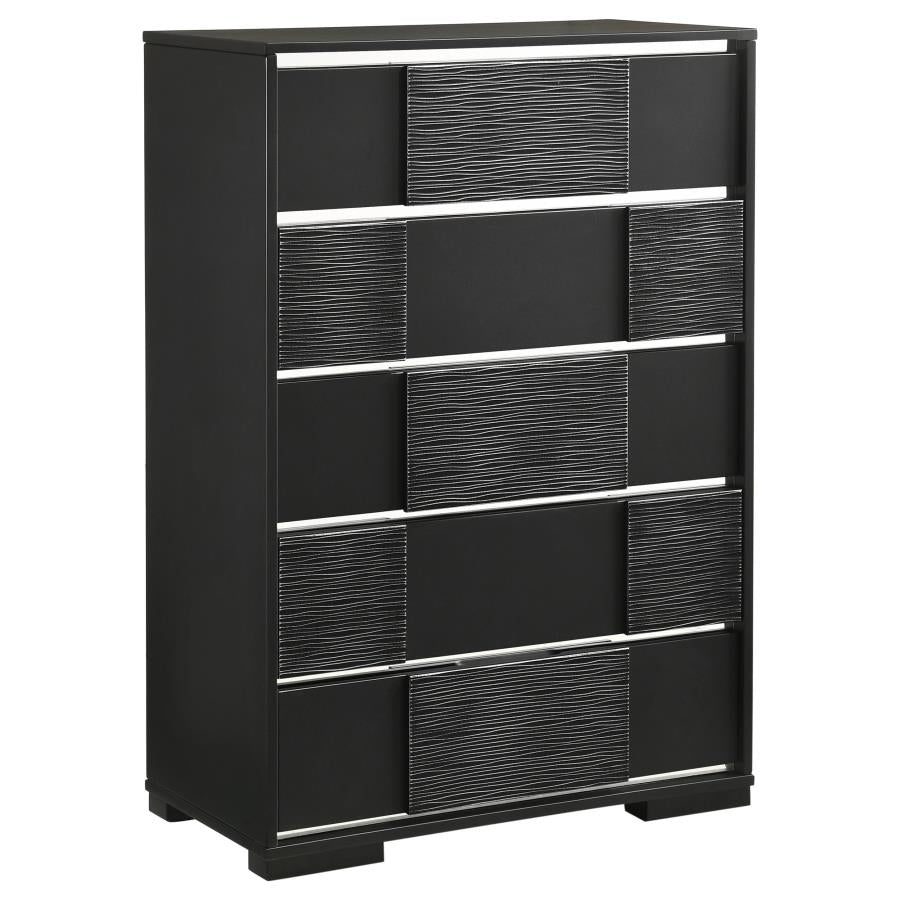 Blacktoft 5-drawer Chest Black - (207105)