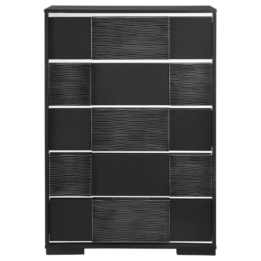 Blacktoft 5-drawer Chest Black - (207105)