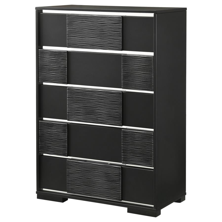 Blacktoft 5-drawer Chest Black - (207105)