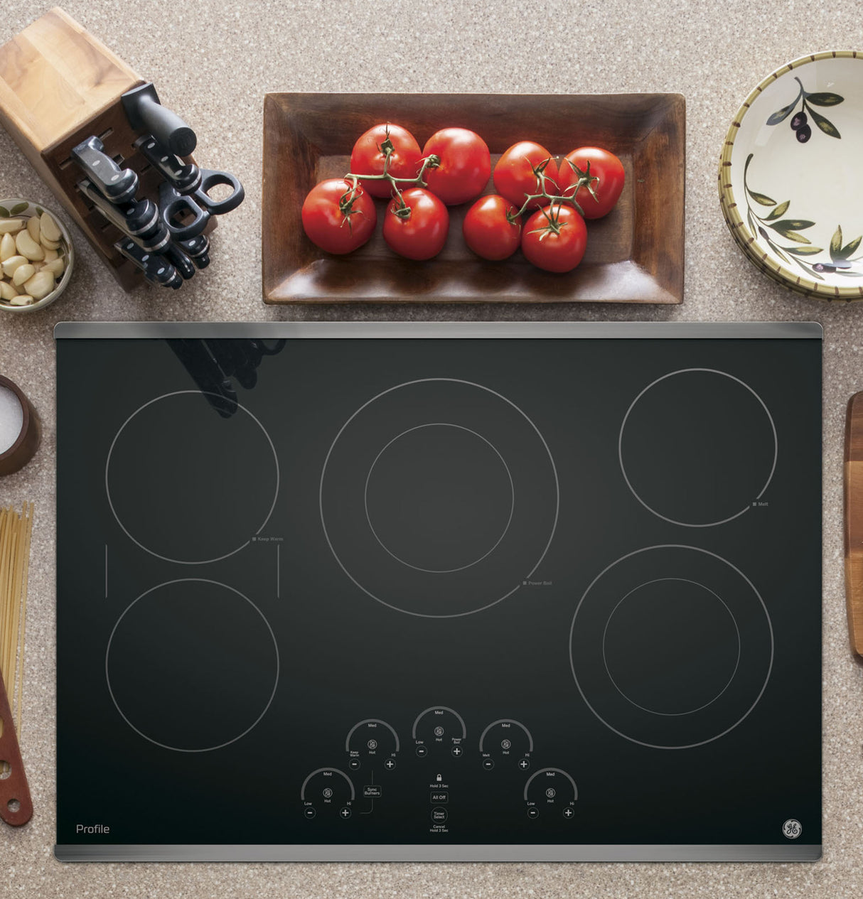GE Profile(TM) 30" Built-In Touch Control Electric Cooktop - (PP9030SJSS)