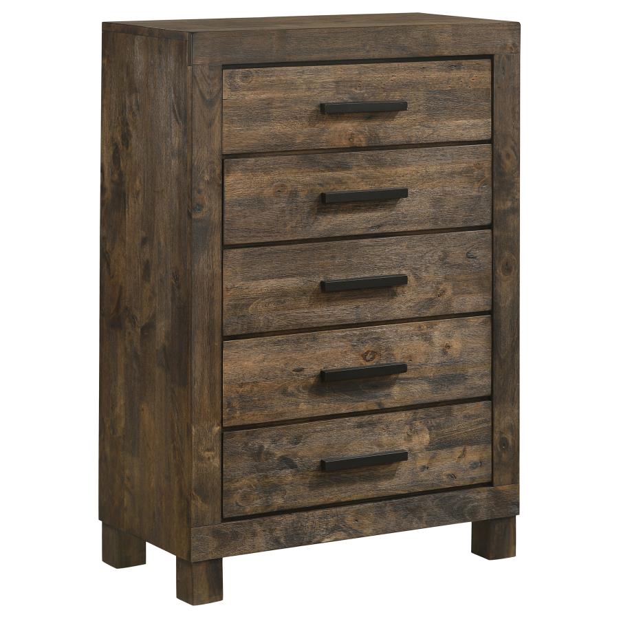 Woodmont 5-drawer Chest Rustic Golden Brown - (222635)