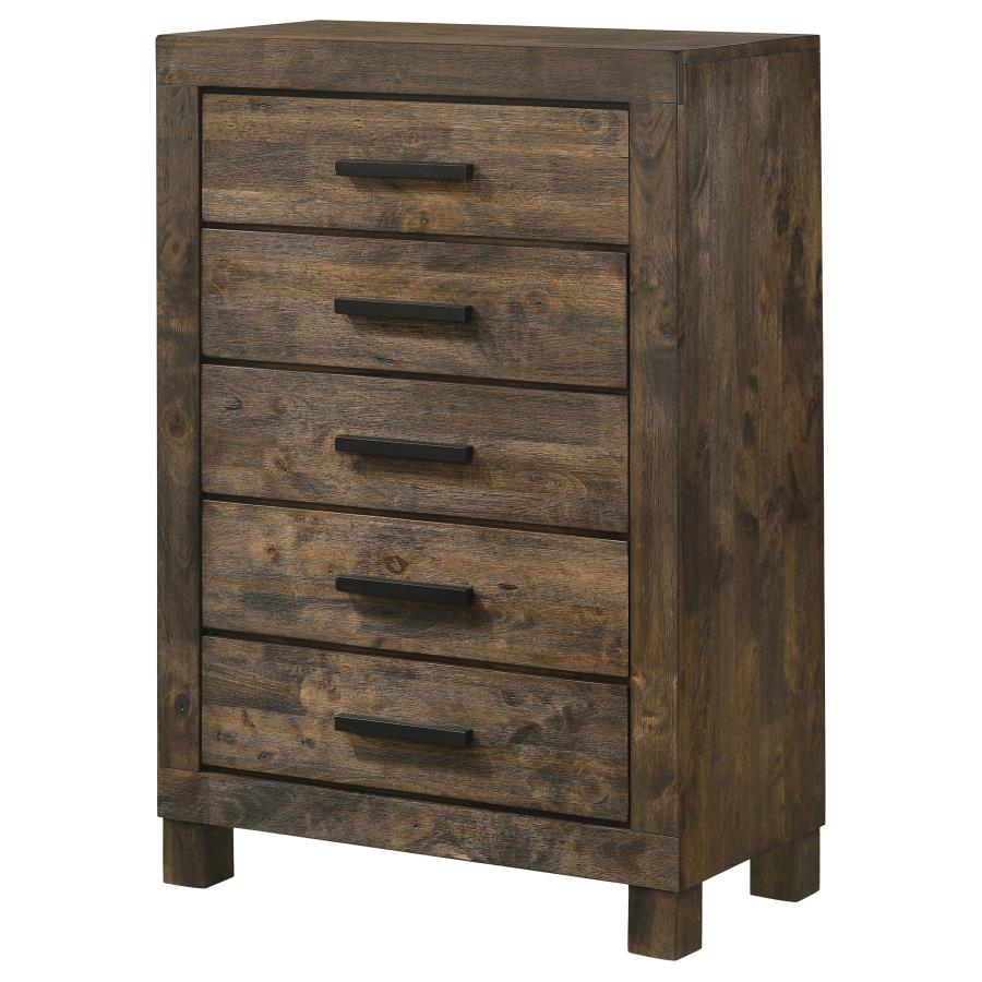 Woodmont 5-drawer Chest Rustic Golden Brown - (222635)