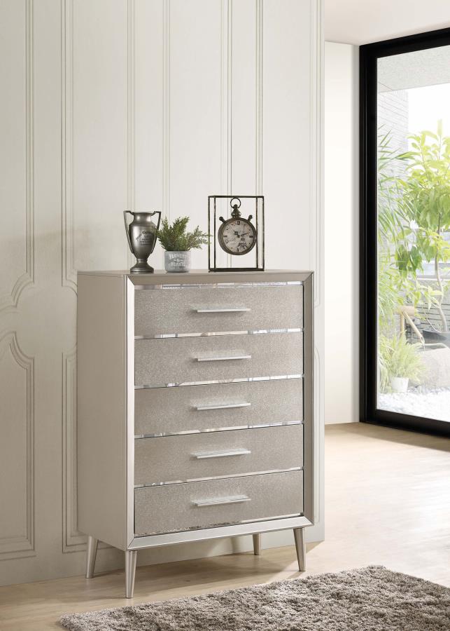 Ramon 5-drawer Chest Metallic Sterling - (222705)