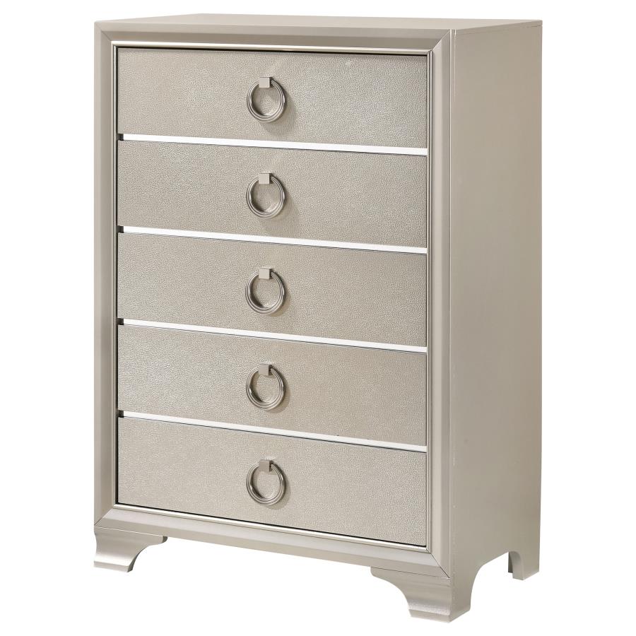 Salford 5-drawer Chest Metallic Sterling - (222725)