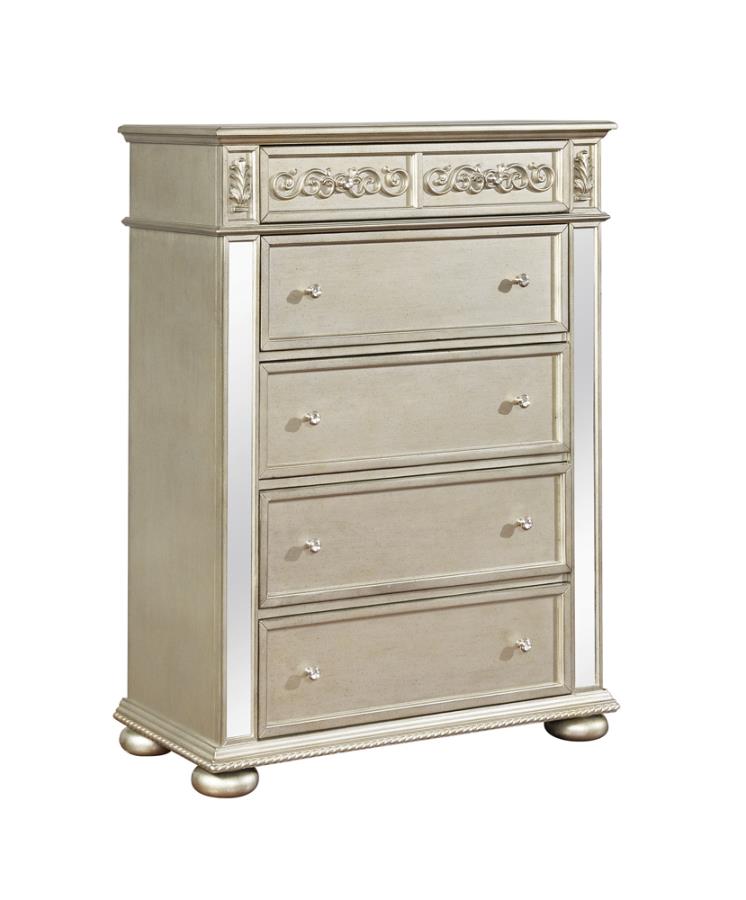 Heidi 5-drawer Chest Metallic Platinum - (222735)