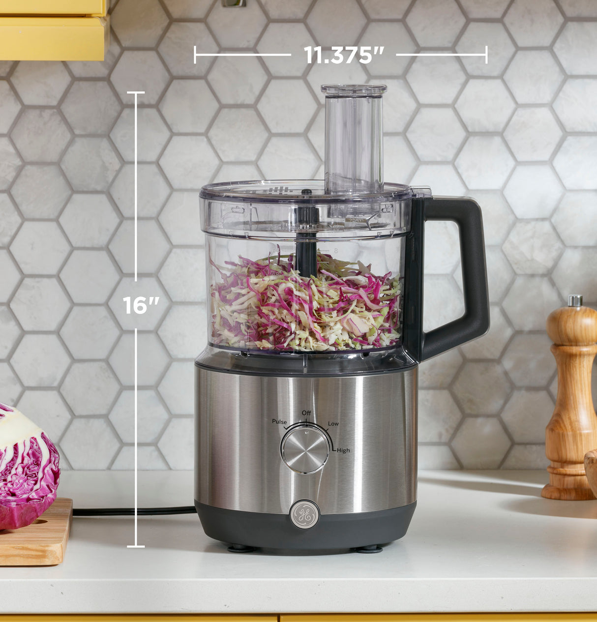 GE 12-Cup Food Processor with Accessories - (G8P1AASSPSS)