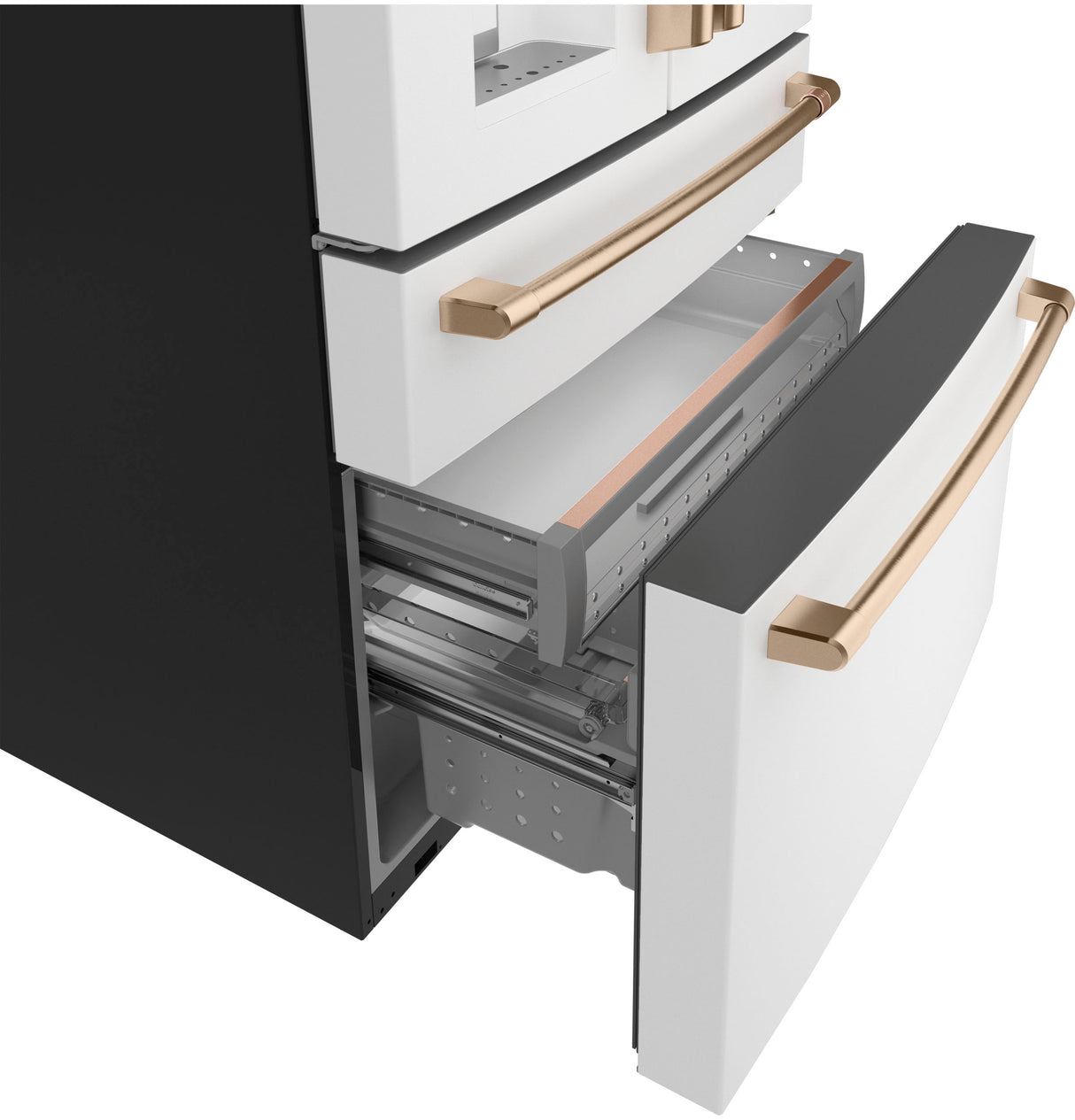 Caf(eback)(TM) ENERGY STAR(R) 22.3 Cu. Ft. Smart Counter-Depth 4-Door French-Door Refrigerator - (CXE22DP4PW2)