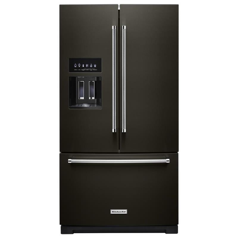 26.8 Cu. Ft. Standard-Depth French Door Refrigerator with Exterior Ice and Water Dispenser - (KRFF577KBS)