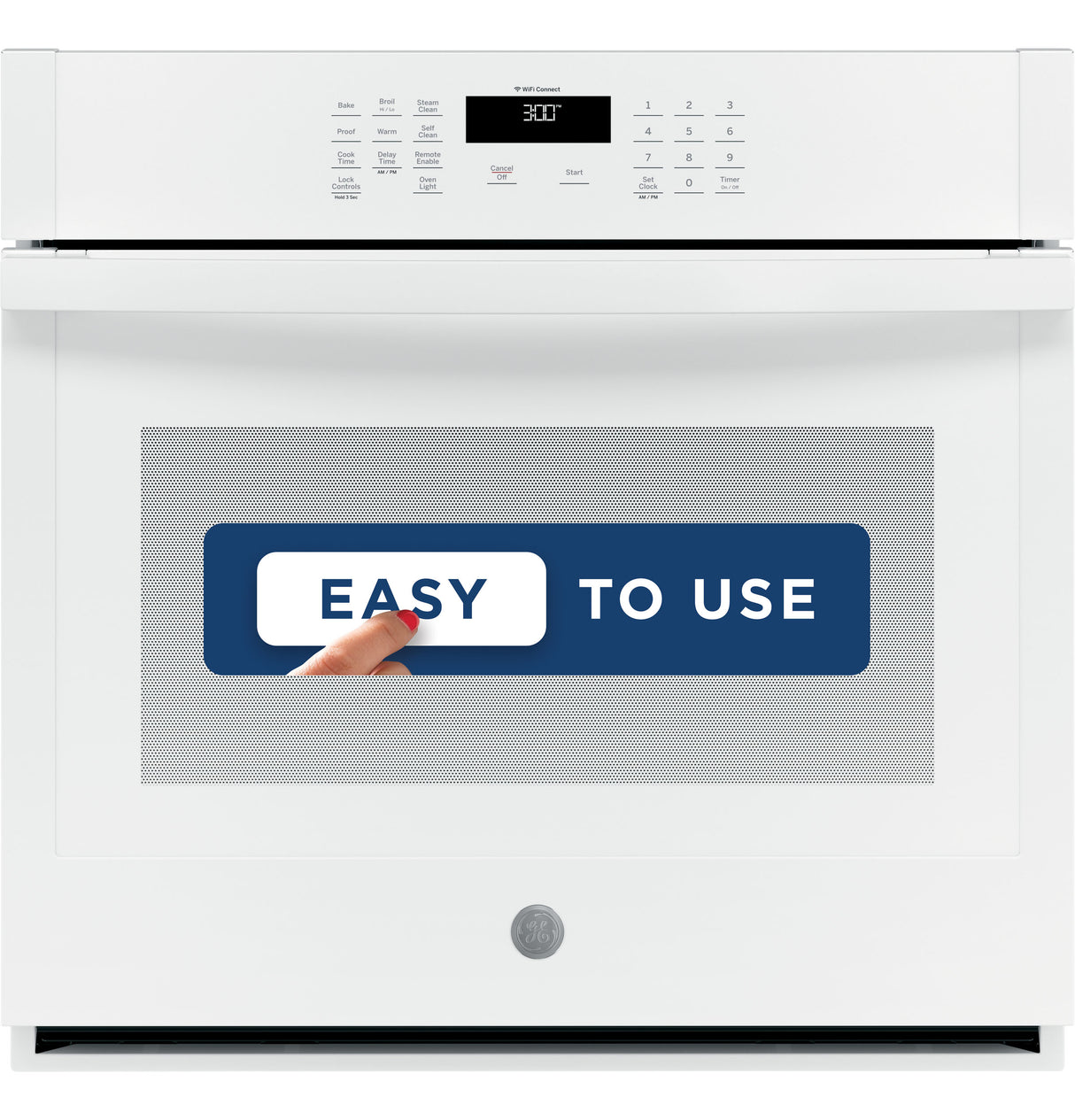 GE(R) 30" Smart Built-In Self-Clean Single Wall Oven with Never-Scrub Racks - (JTS3000DNWW)
