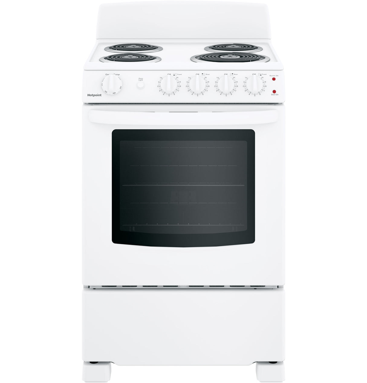 Hotpoint(R) 24" Electric Free-Standing Front-Control Range - (RAS240DMWW)