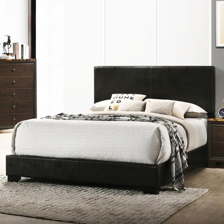Conner California King Upholstered Panel Bed Black - (300260KW)