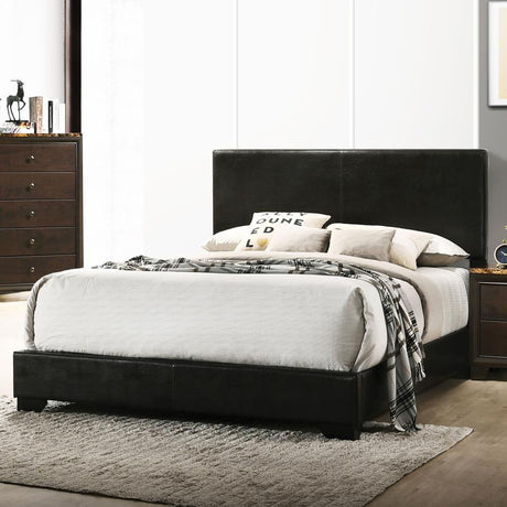 Conner Queen Upholstered Panel Bed Black - (300260Q)