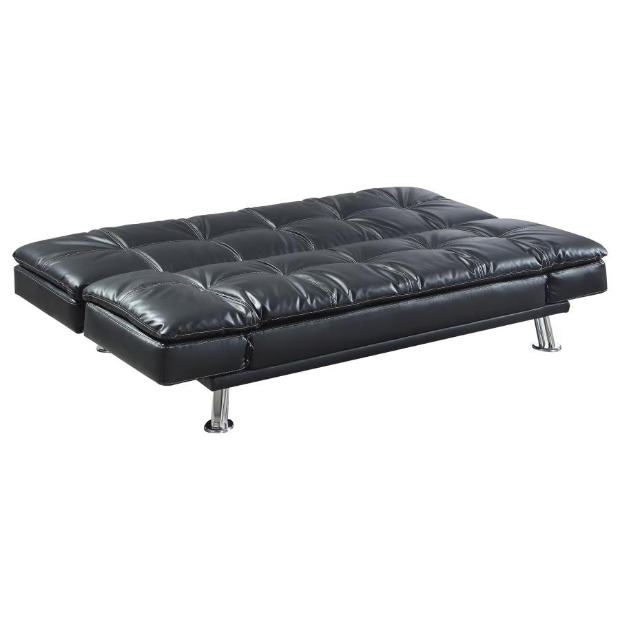 Dilleston Tufted Back Upholstered Sofa Bed Black - (300281)