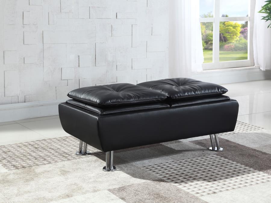 Dilleston Storage Ottoman With Removable Trays Black - (300283)